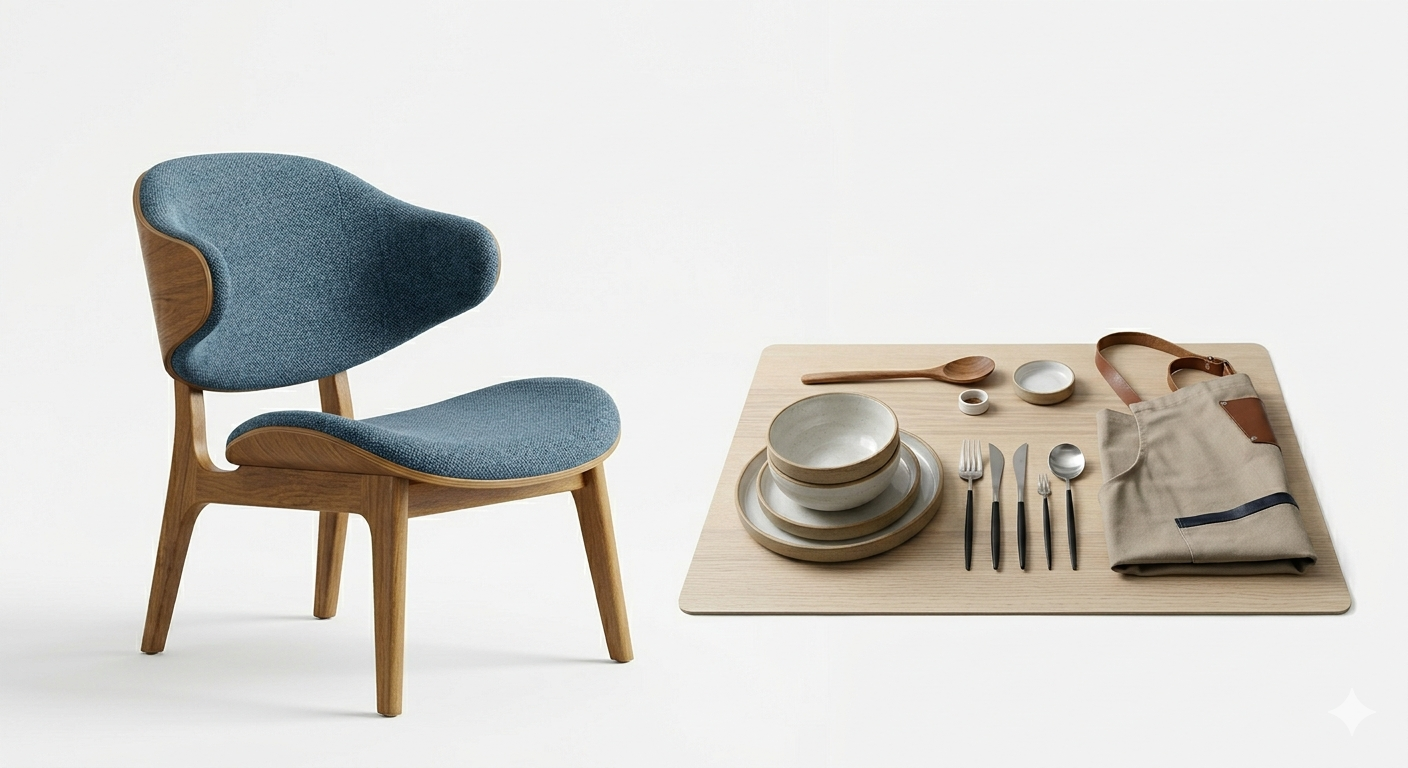 Modern Culinary Space and Statement Chairs
